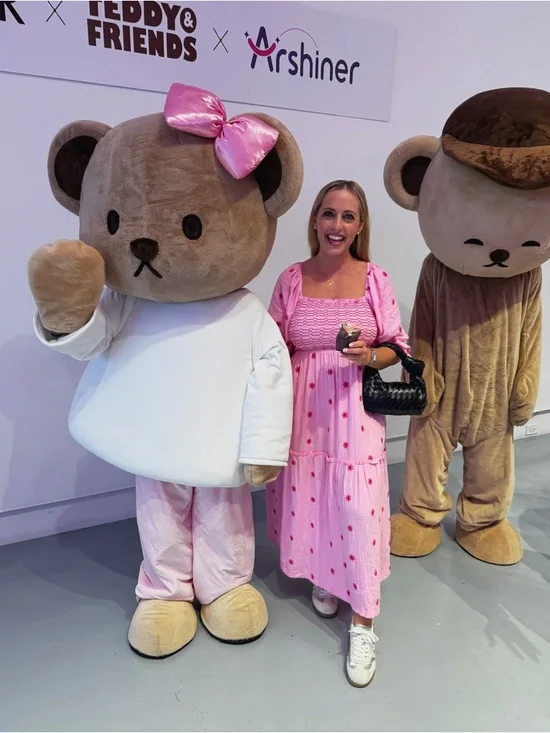 Pink Smocked Maxi Dress with Puff Sleeves - Picture 6 of 9